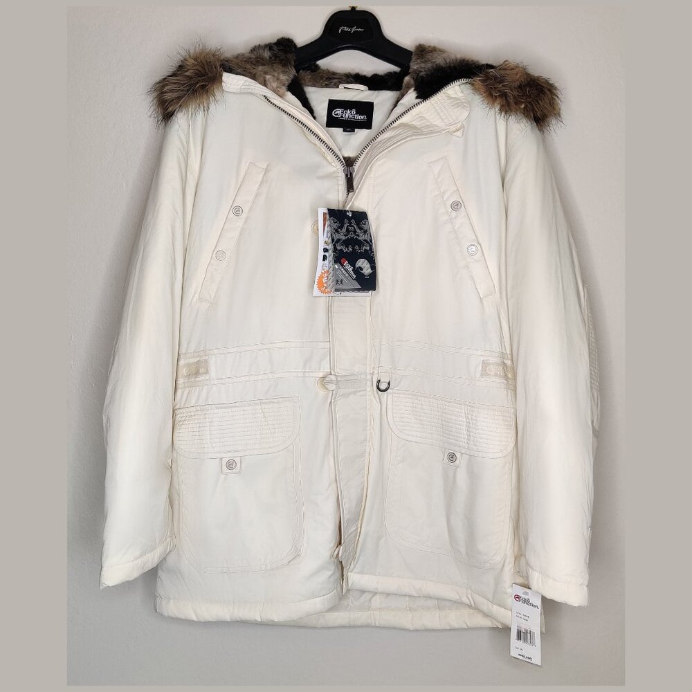 Ecko Function Men’s Heavy Winter Parka Jacket XL – Faux Fur Lined Hood – NEW